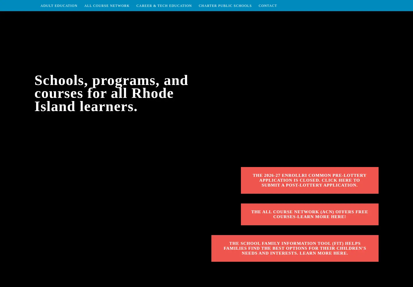 Captured homepage of enrollri.org in the current scan