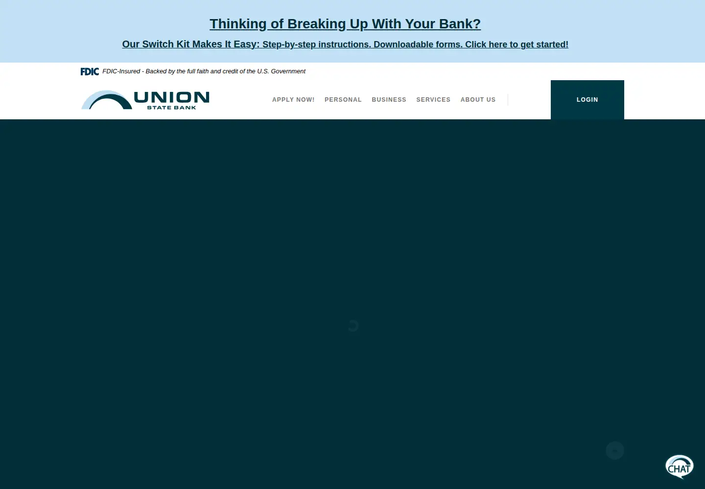 Screenshot of myunionstate.bank