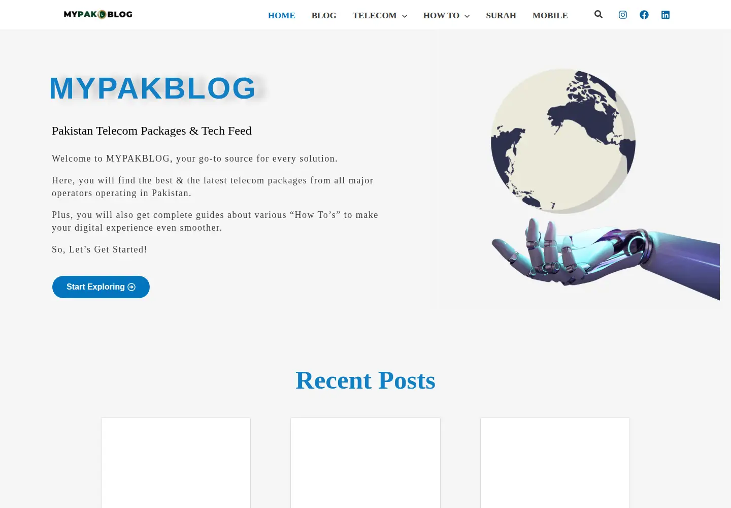 Captured homepage of mypakblog.com in the current scan