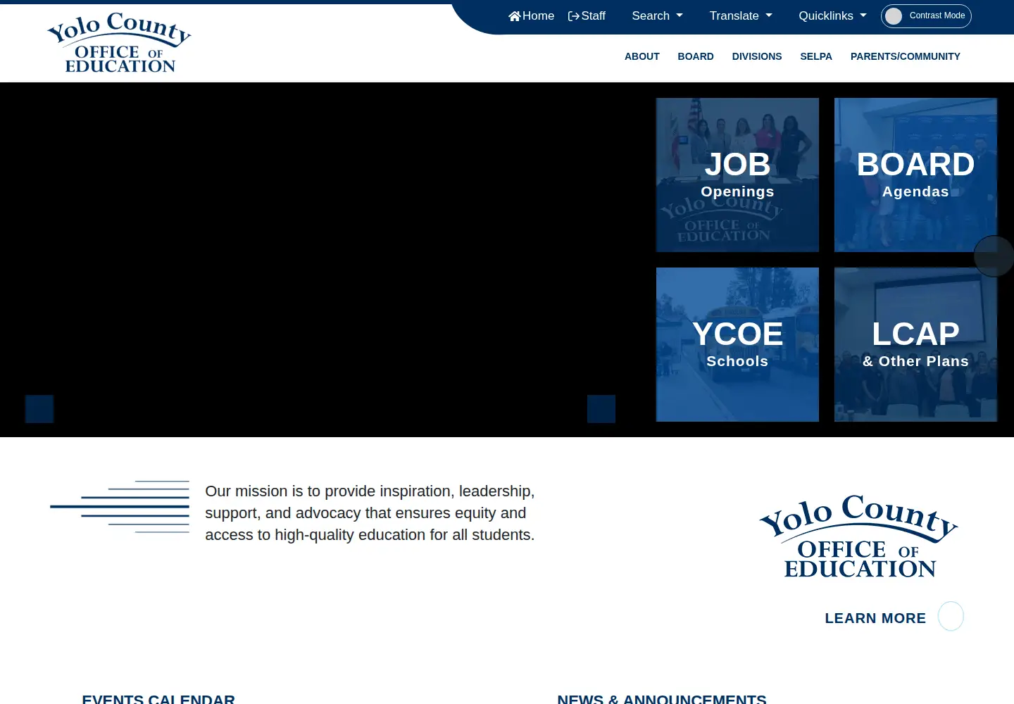 Screenshot of ycoe.org