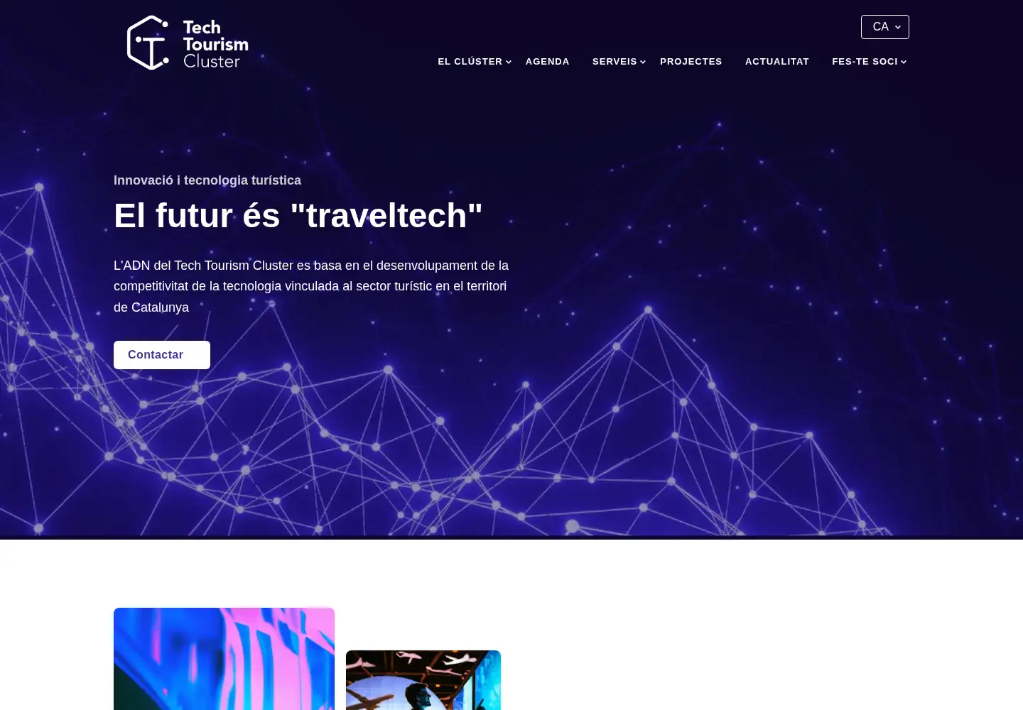 Captured homepage of techtourismcluster.org in the current scan