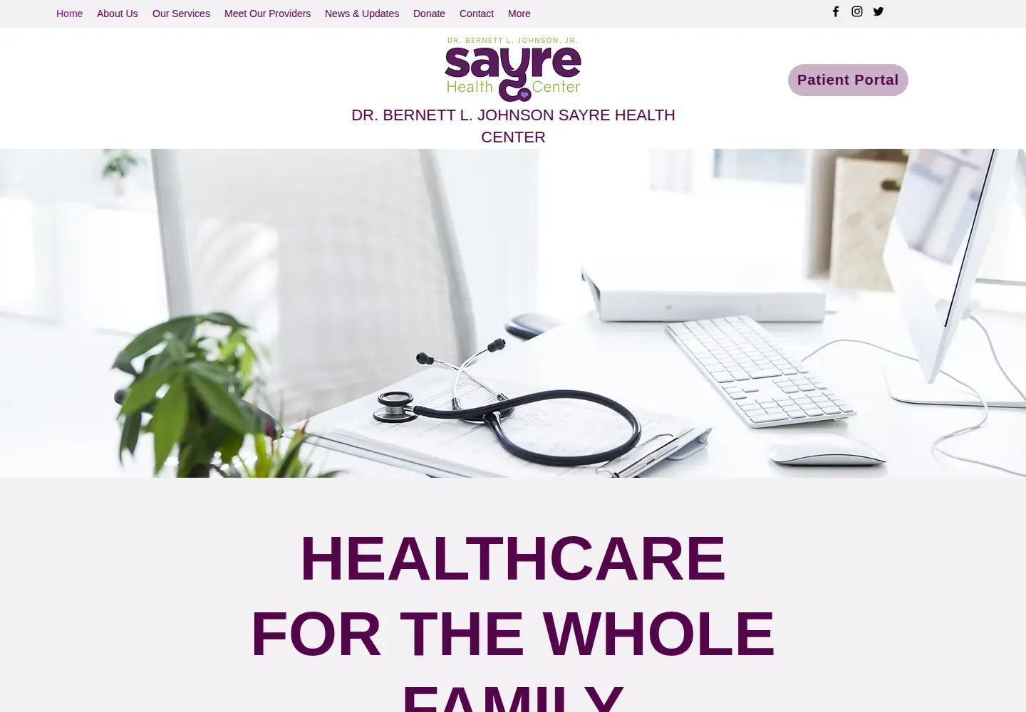 Screenshot of sayrehealth.org