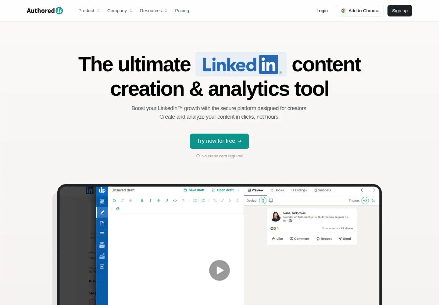Screenshot of authoredup.com