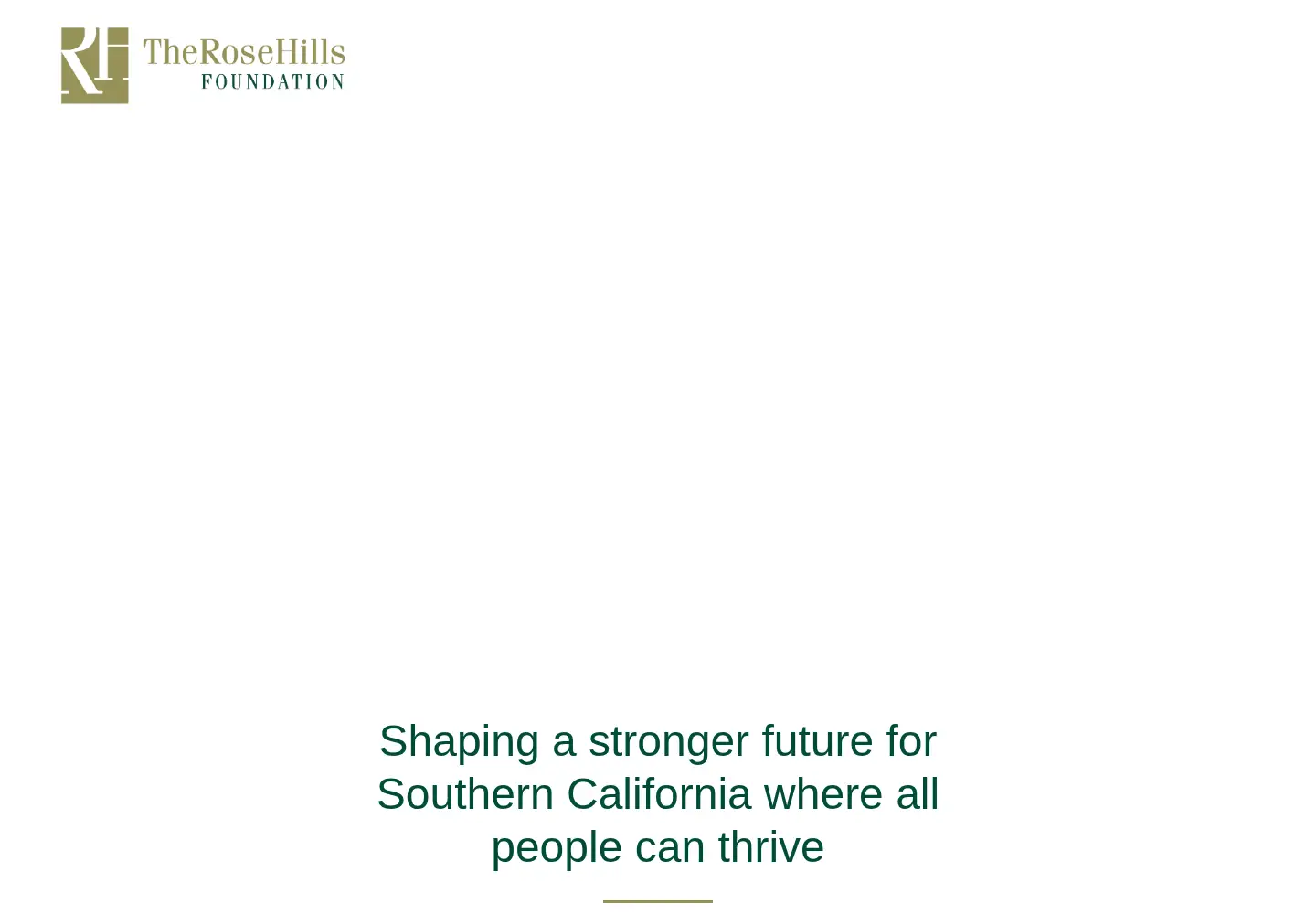 Captured homepage of rosehillsfoundation.org in the current scan