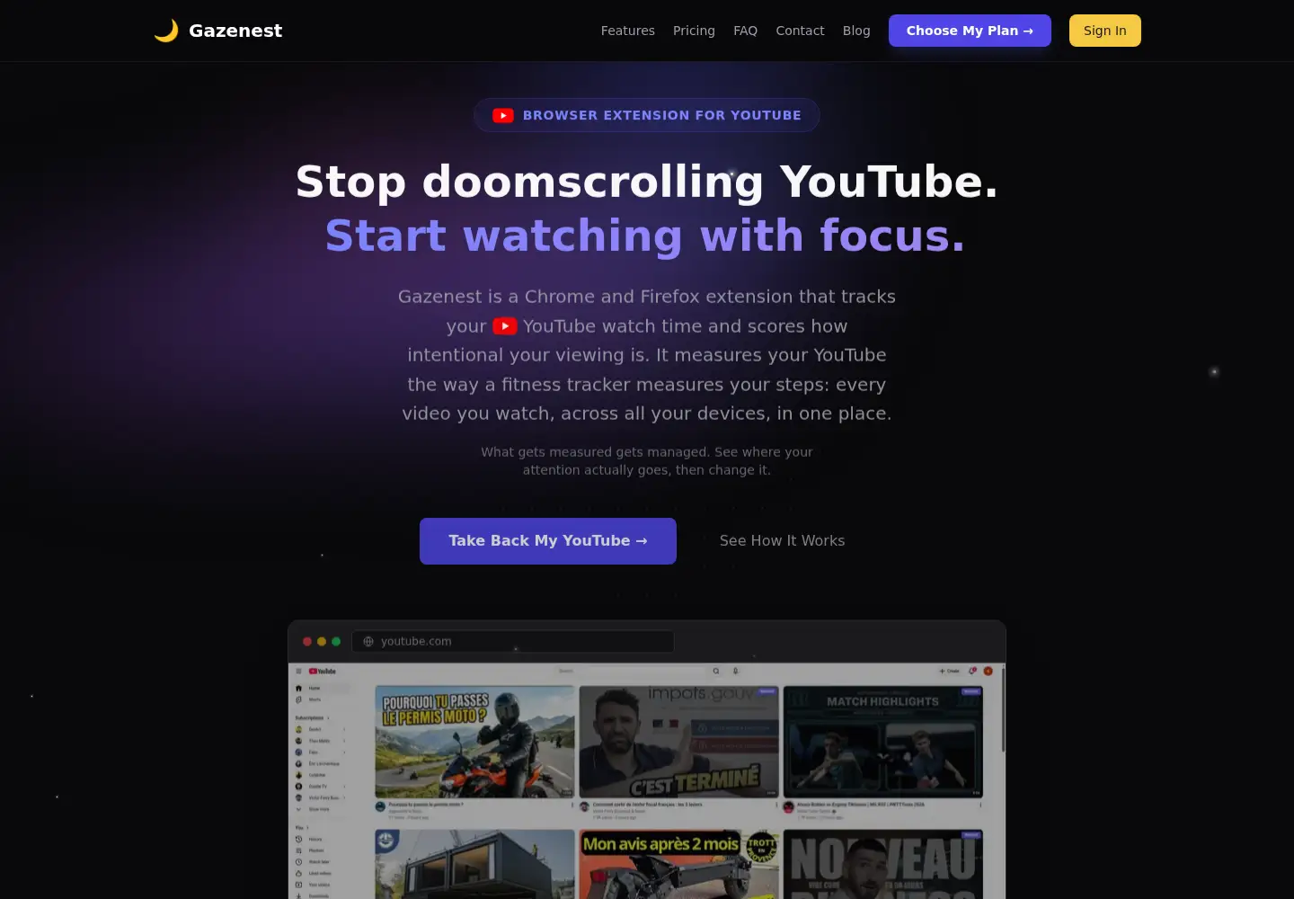 Screenshot of gazenest.com