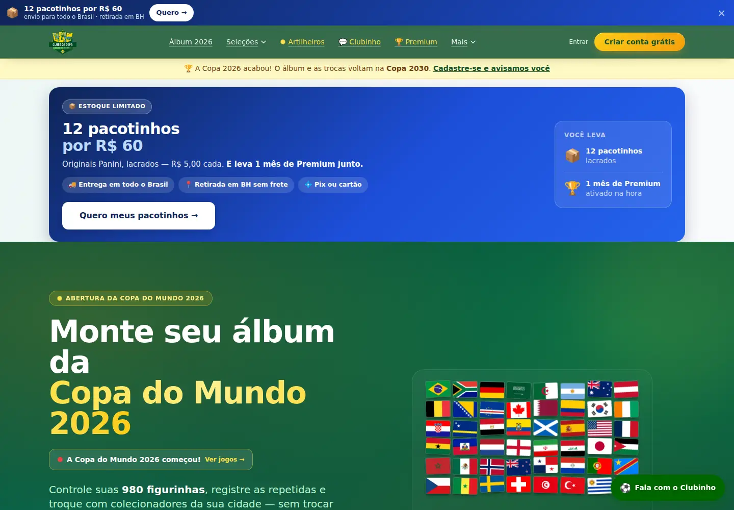 Screenshot of clubedacopa.com.br
