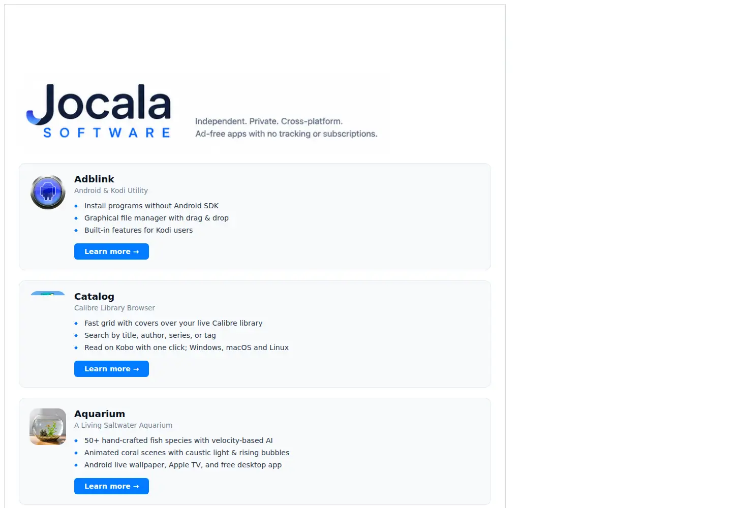 Screenshot of jocala.com