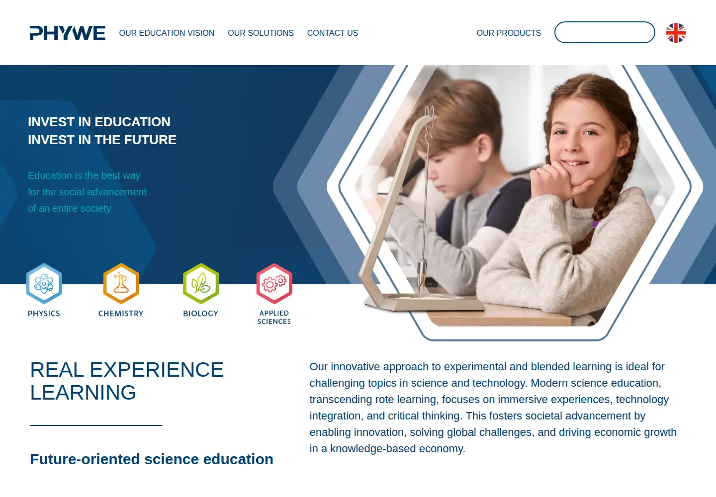 Screenshot of phywe.com