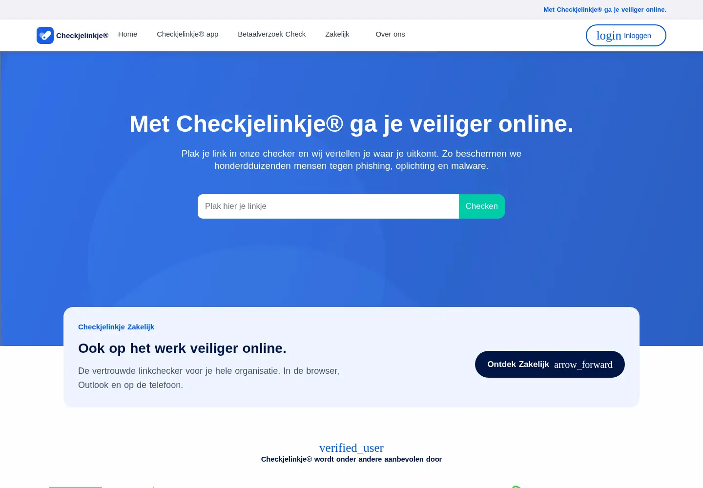 Screenshot of checkjelinkje.nl