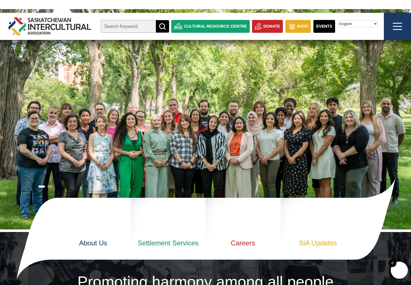 Screenshot of saskintercultural.org