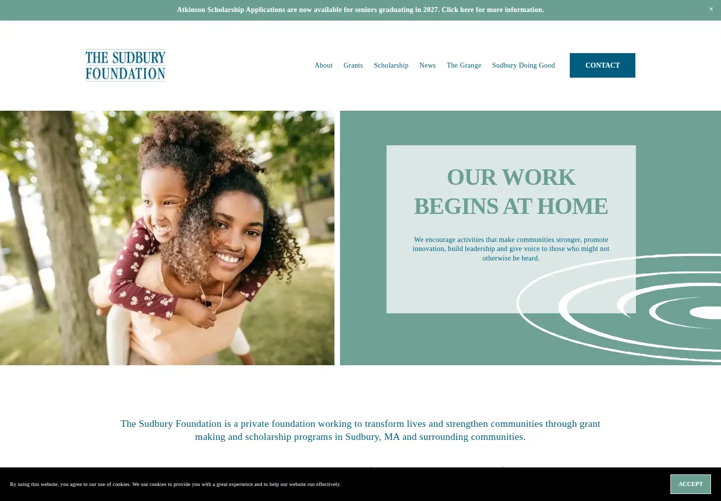 Screenshot of sudburyfoundation.org