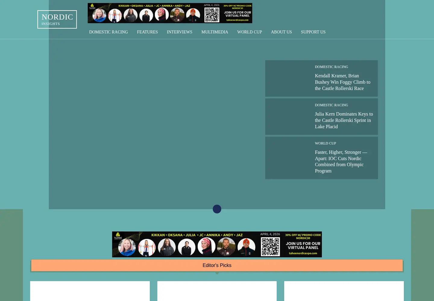 Captured homepage of nordicinsights.news in the current scan