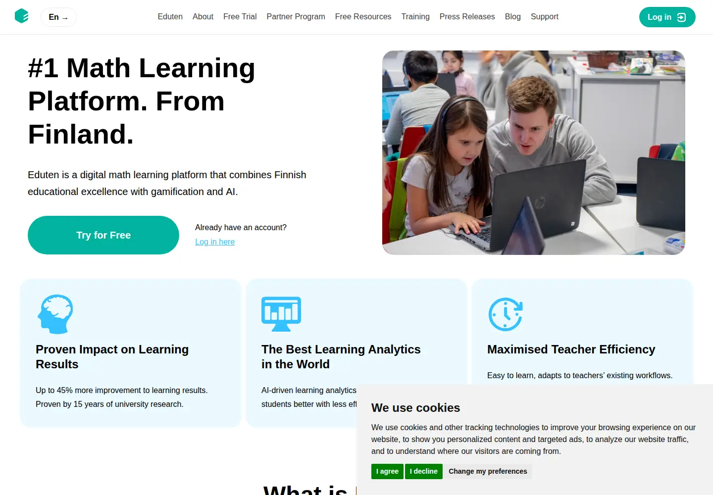 Screenshot of eduten.com