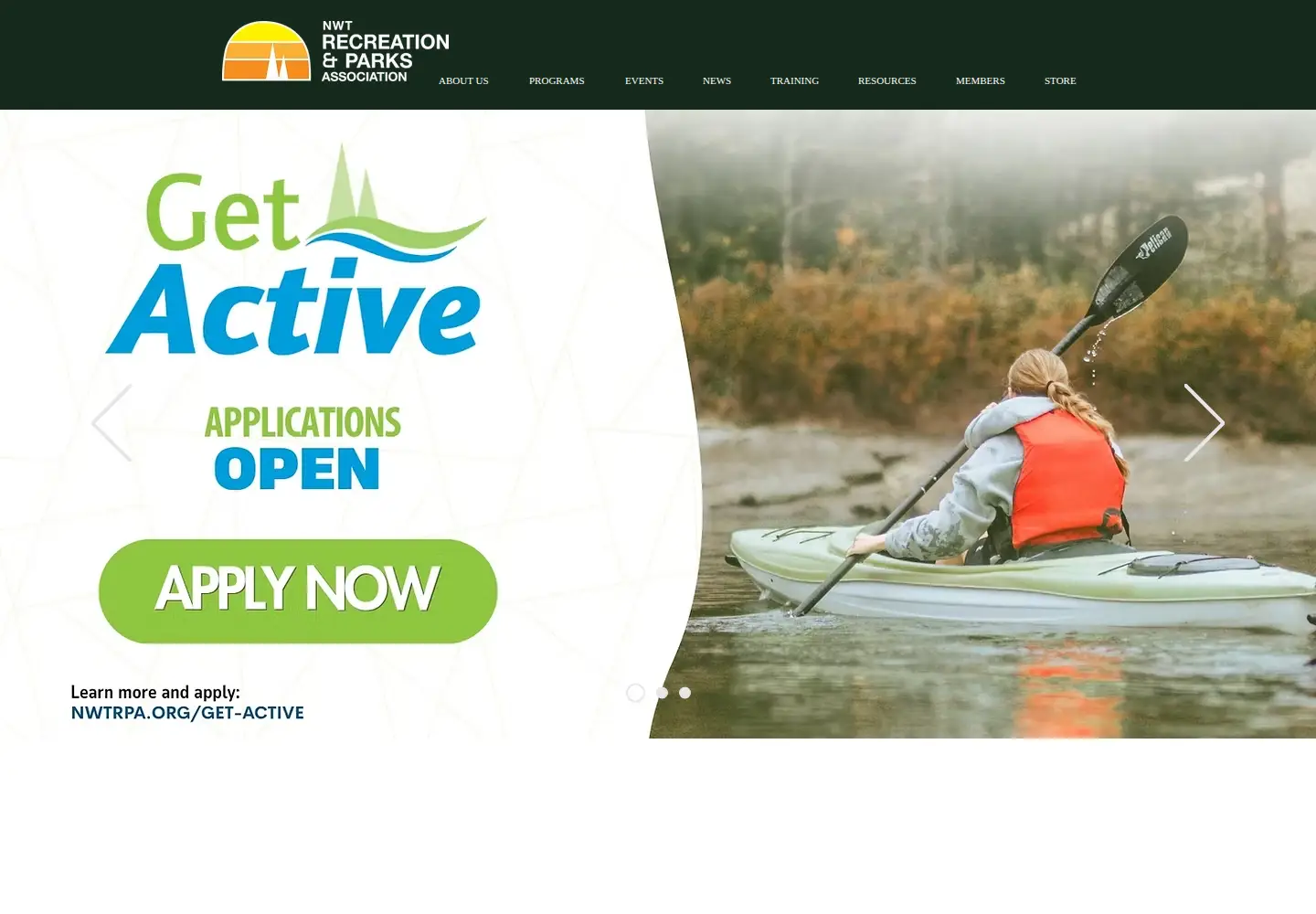 Captured homepage of nwtrpa.org in the current scan