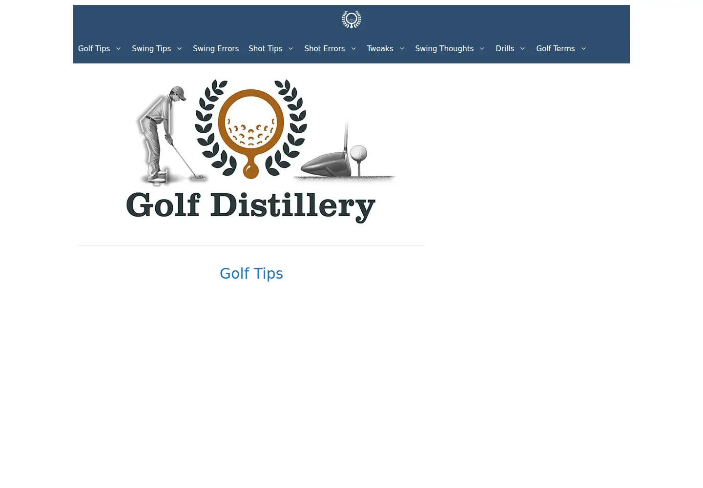 Captured homepage of golfdistillery.com in the current scan
