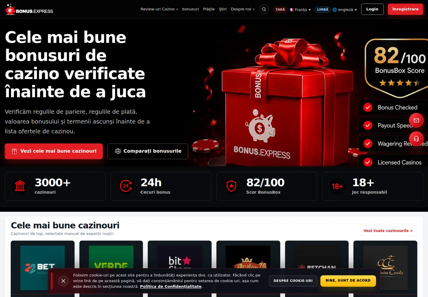 Screenshot of romanianbonus.eu