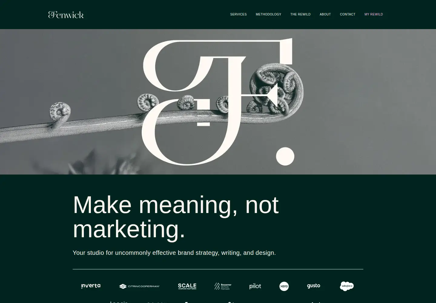 Captured homepage of fenwick.media in the current scan