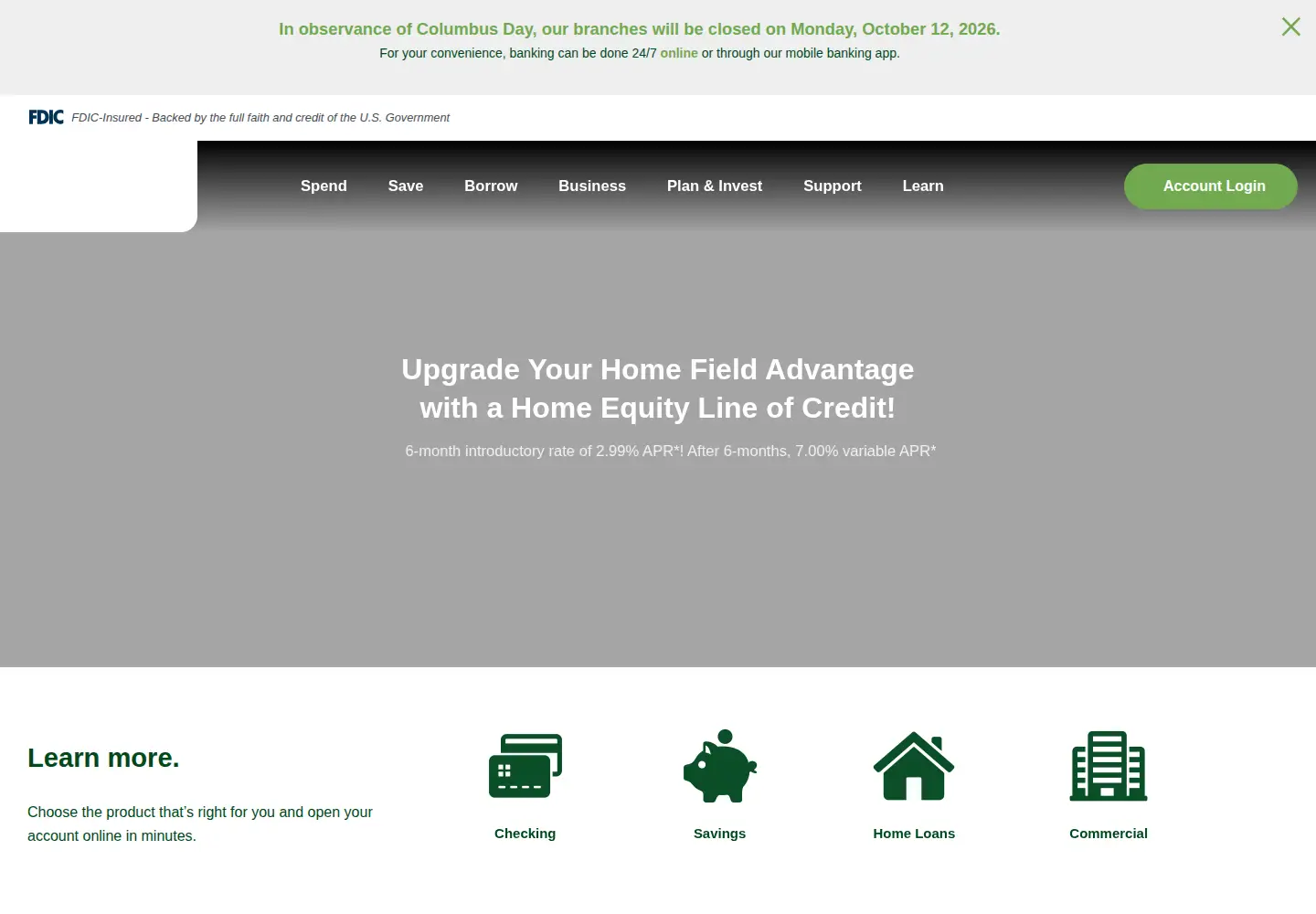 Screenshot of bankatfidelity.com