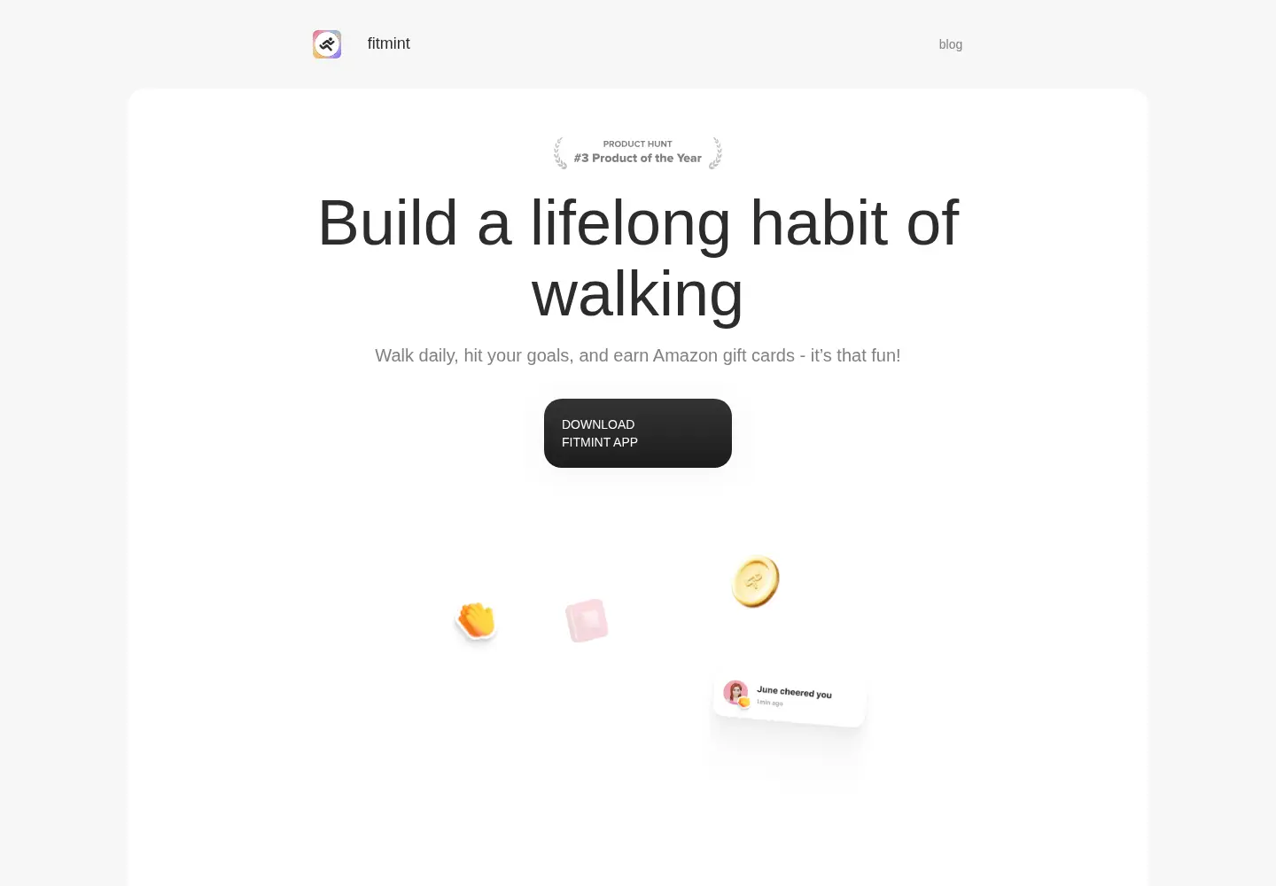 Screenshot of fitmint.io