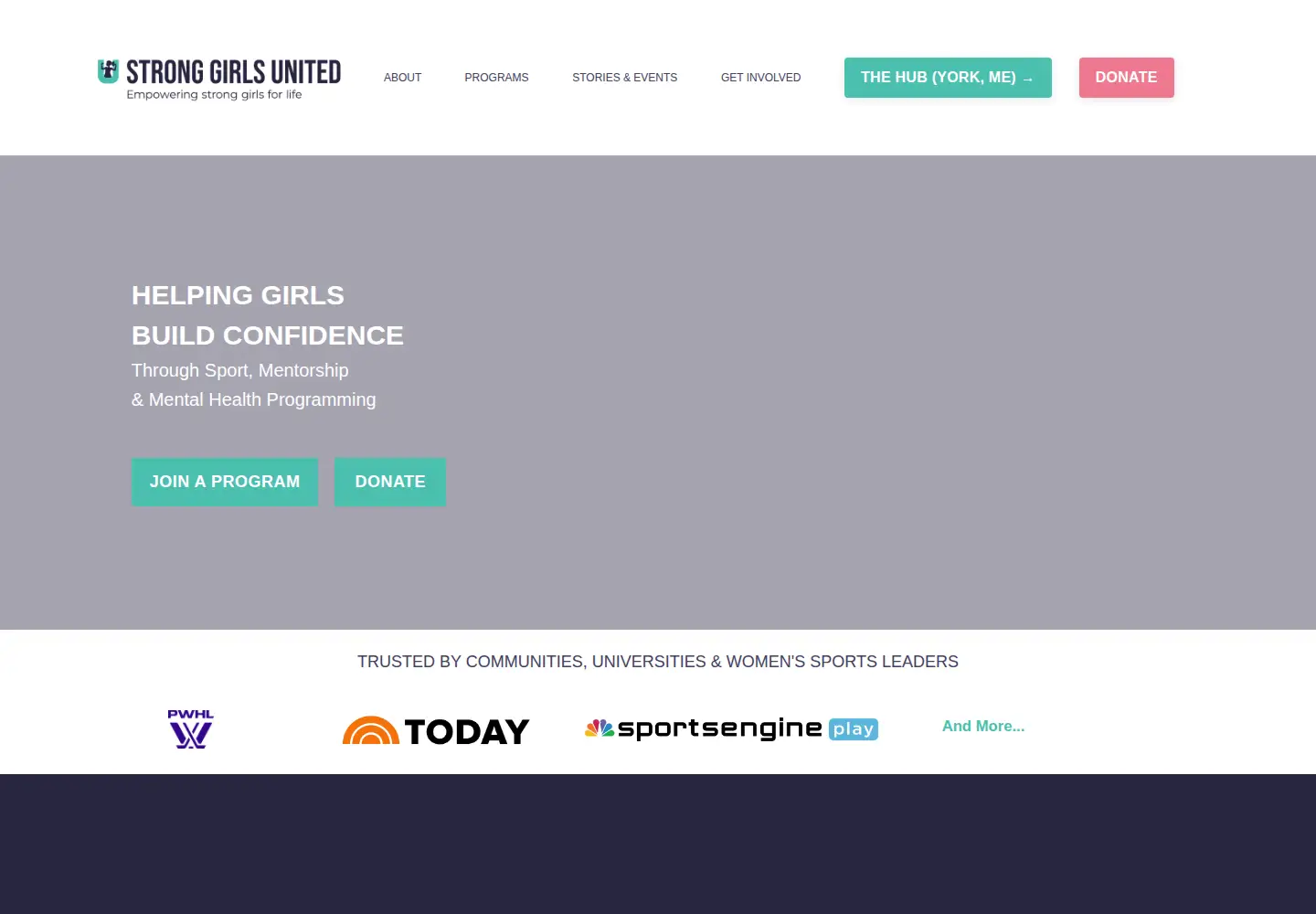 Captured homepage of sgunitedfoundation.org in the current scan
