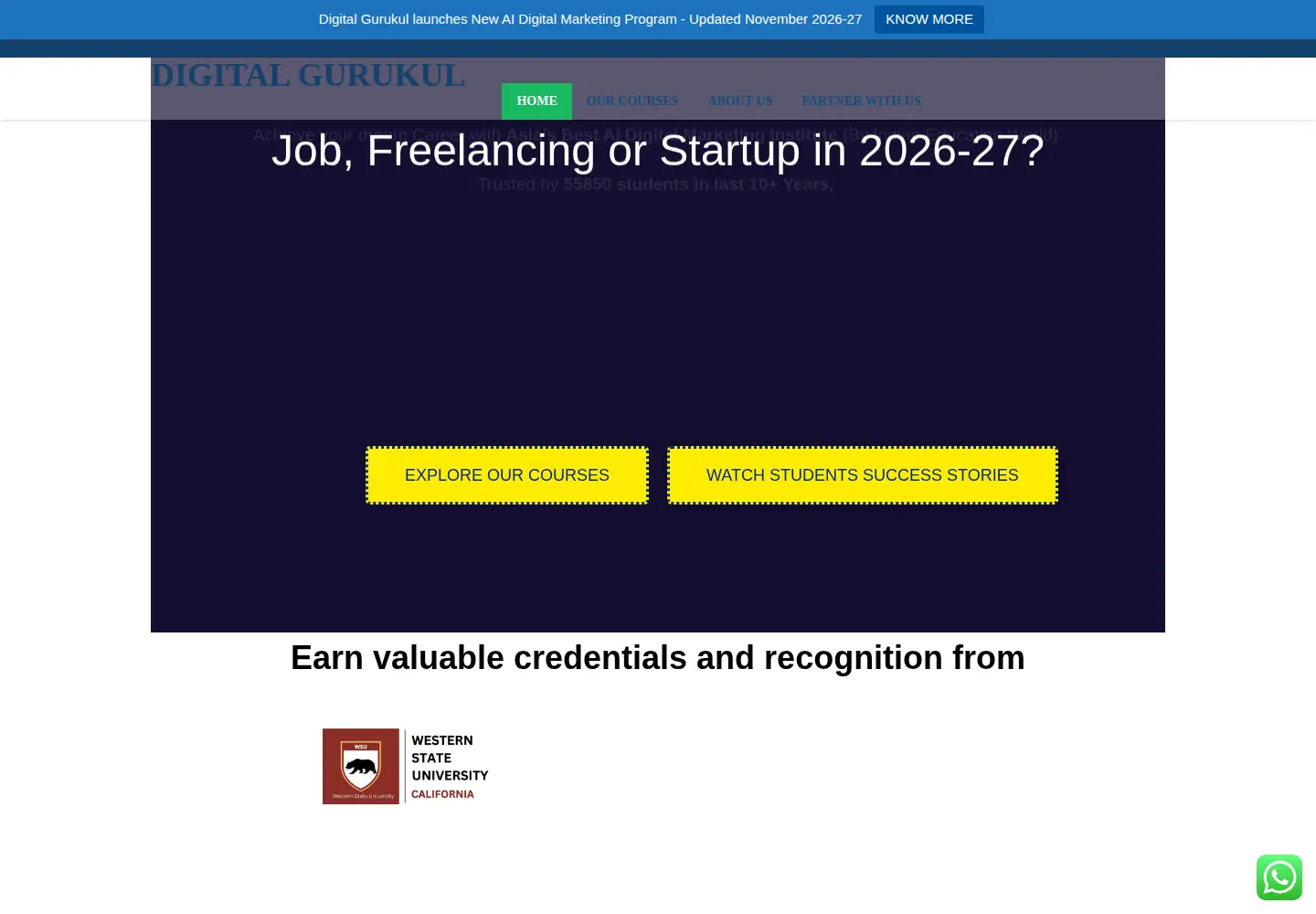 Captured homepage of digitalgurukul.in in the current scan