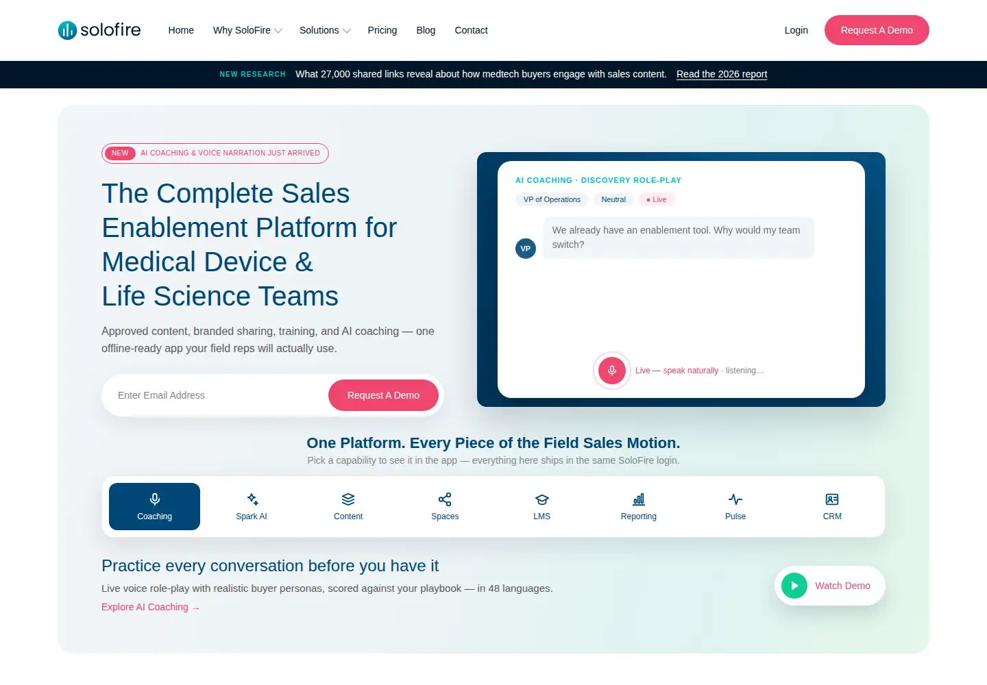 Screenshot of solofire.com