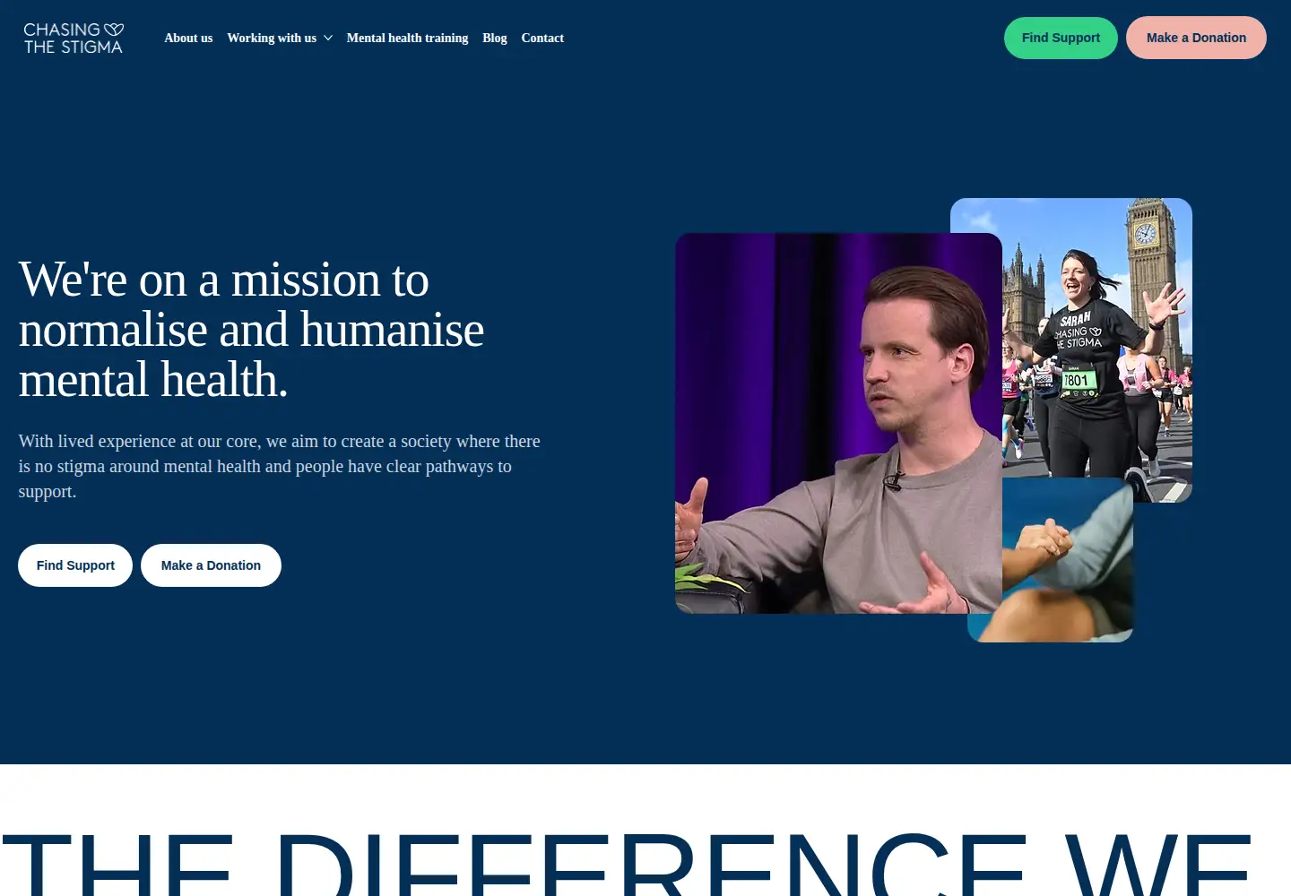 Captured homepage of chasingthestigma.co.uk in the current scan