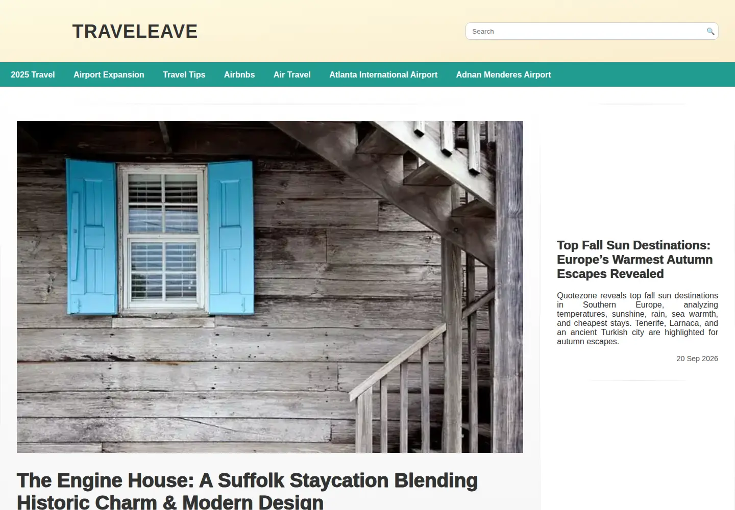 Screenshot of traveleave.com