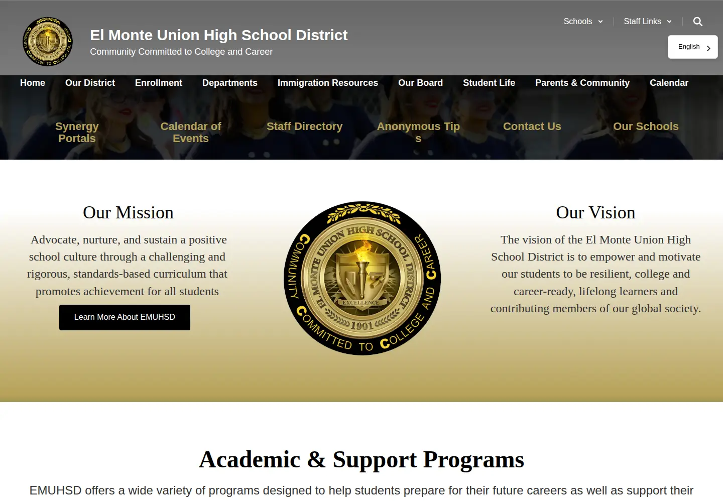 Screenshot of emuhsd.org