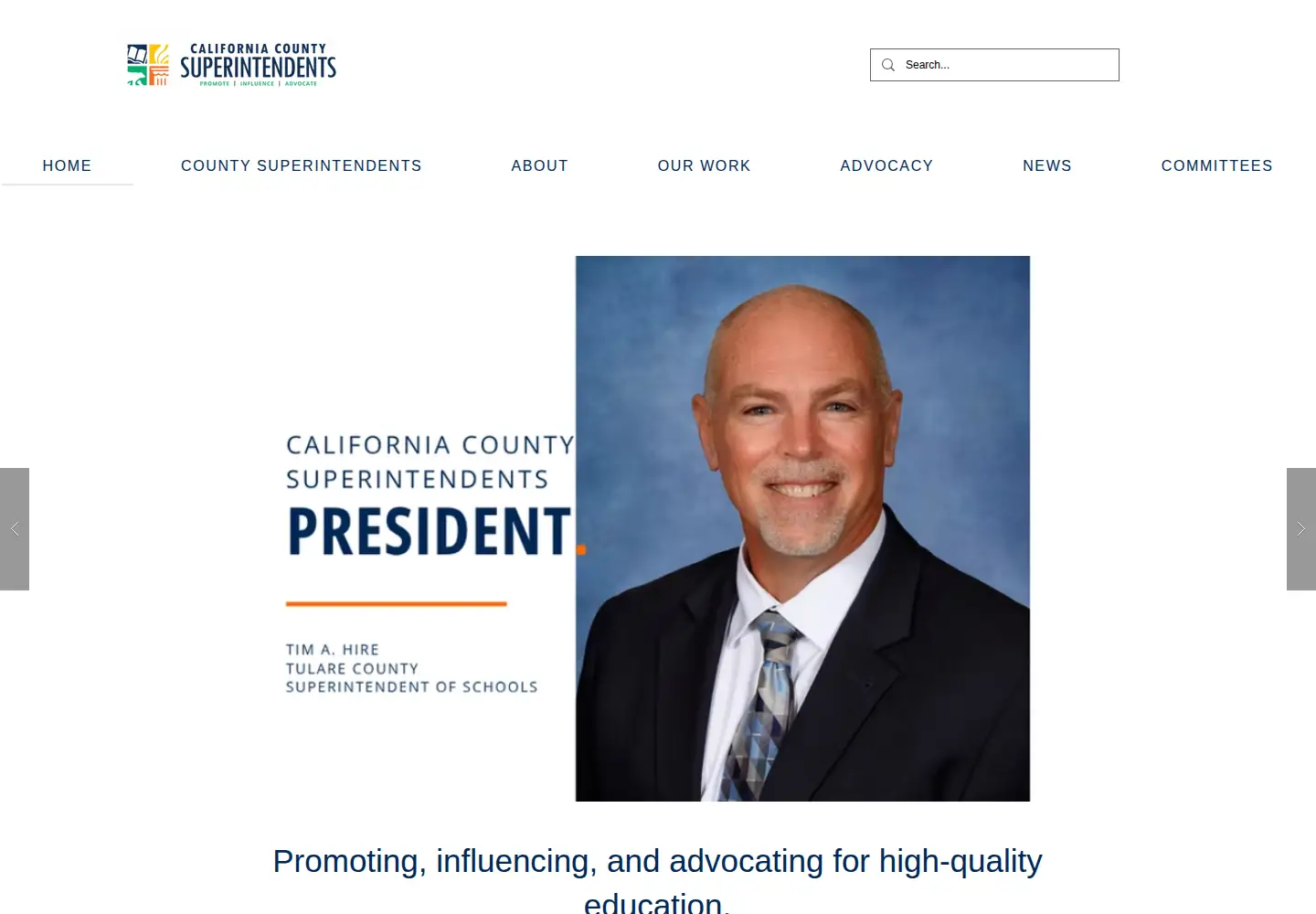 Screenshot of cacountysupts.org