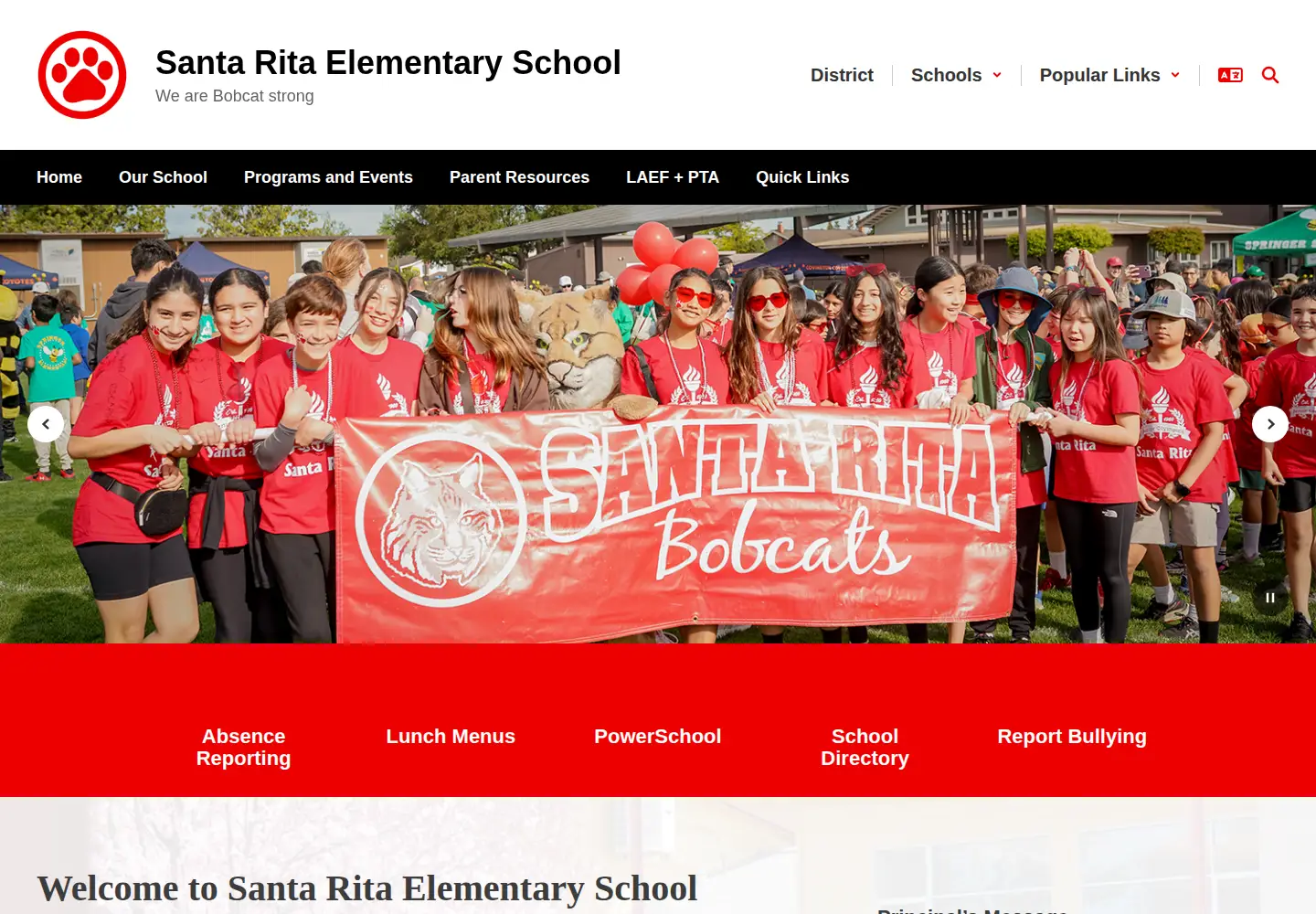 Screenshot of santaritaschool.org