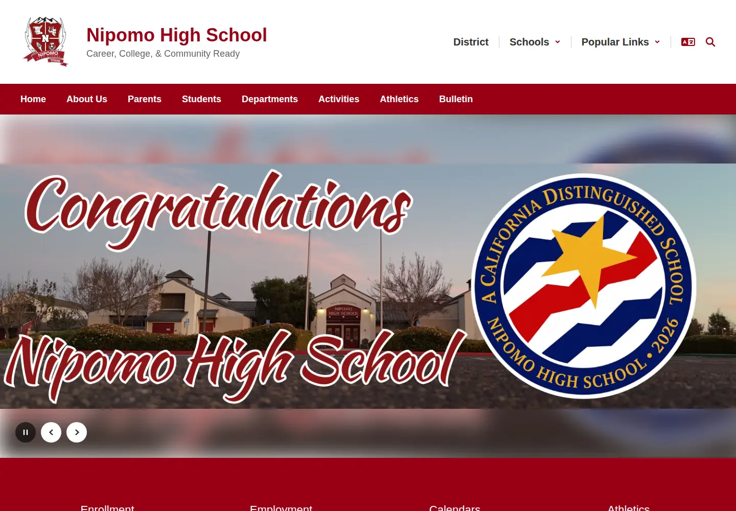 Screenshot of nhstitans.org
