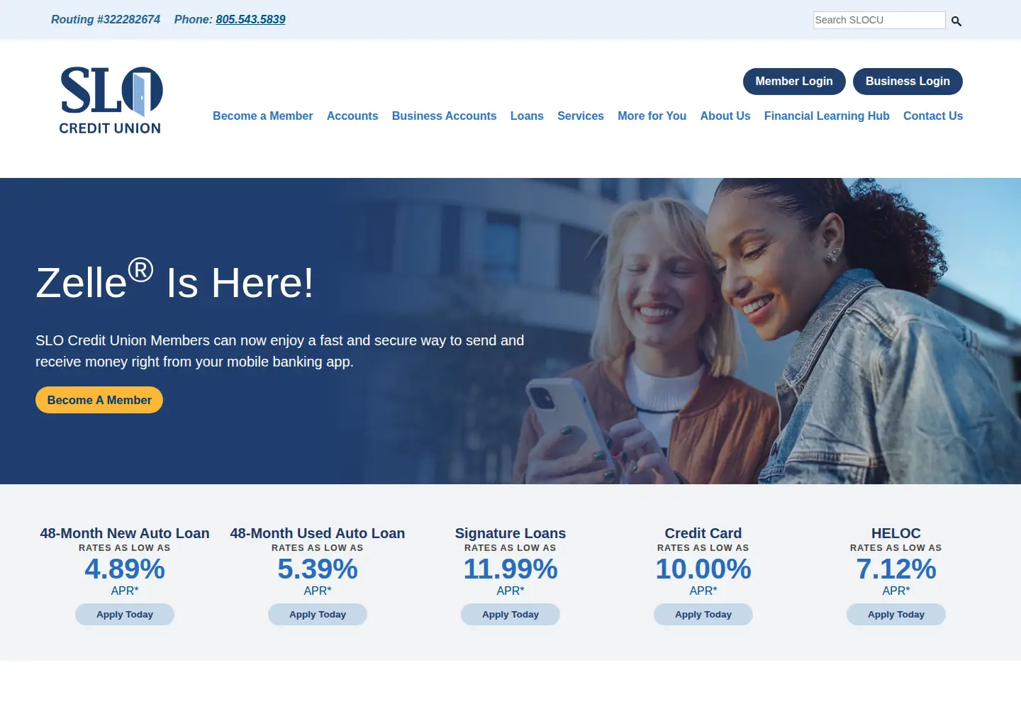 Screenshot of slocu.com