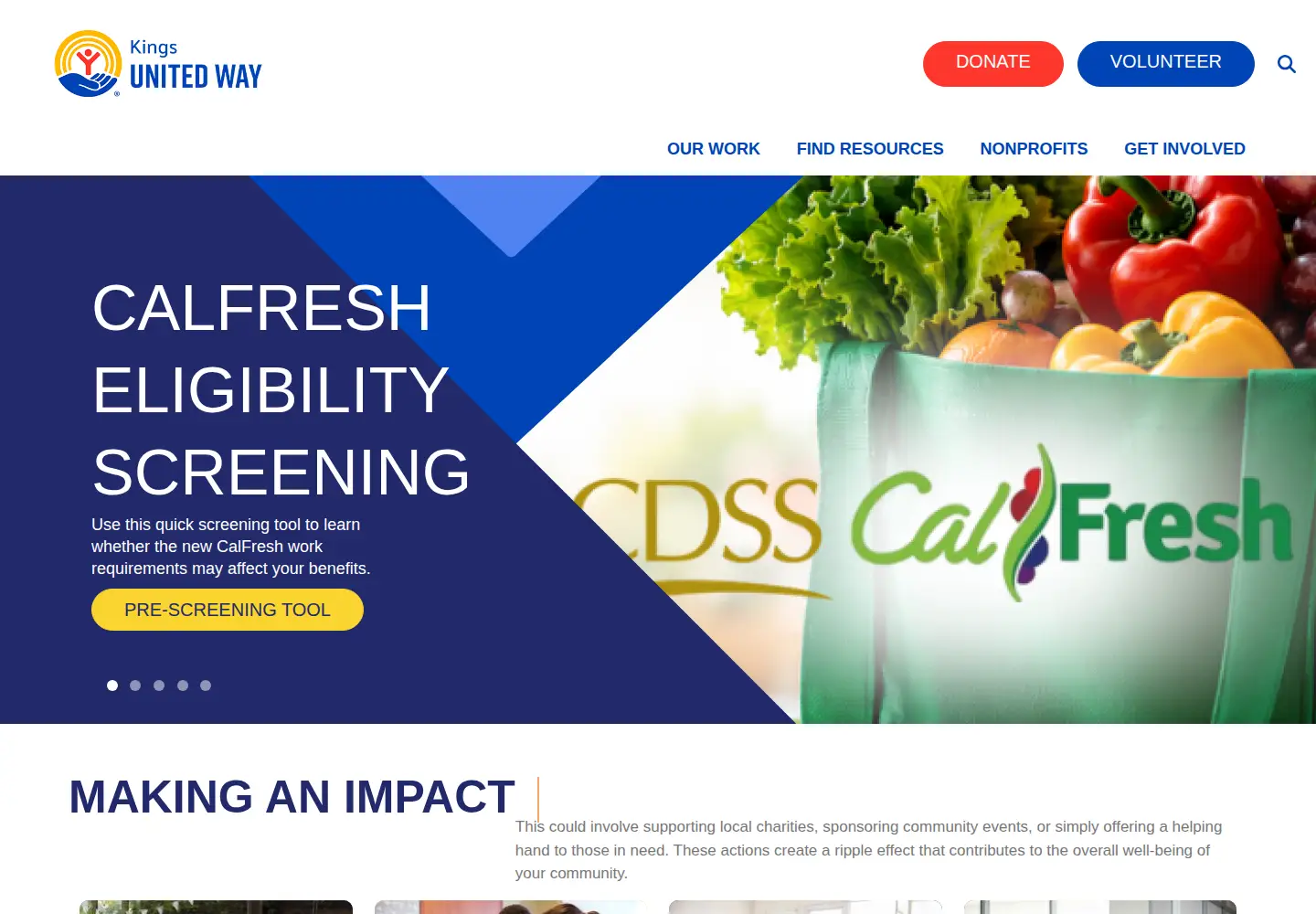 Screenshot of kingsunitedway.org