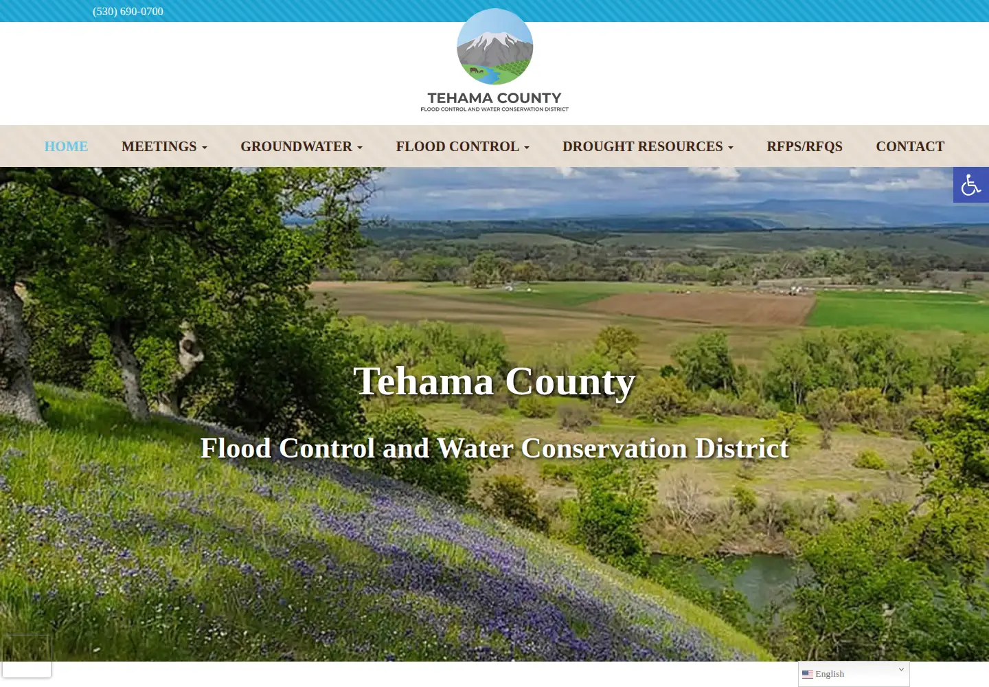 Screenshot of tehamacountywater.org
