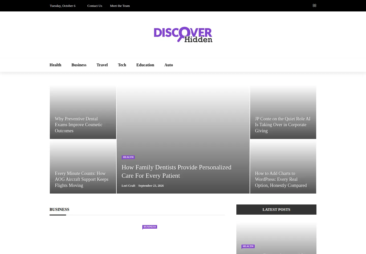 Screenshot of discoverhidden.com