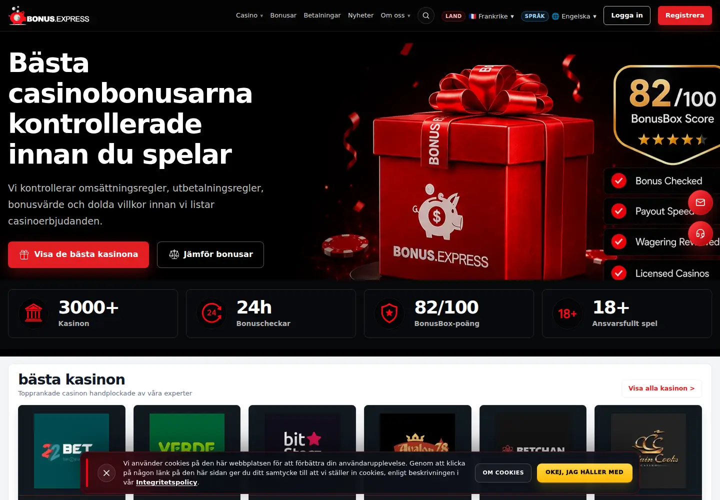 Screenshot of swedishbonus.eu