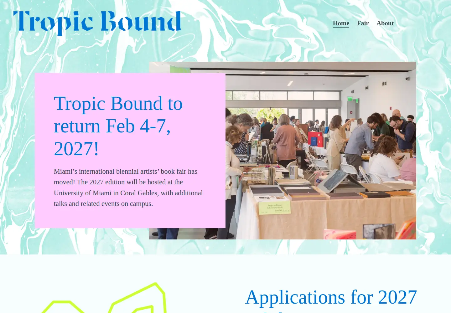 Captured homepage of tropicboundfair.org in the current scan