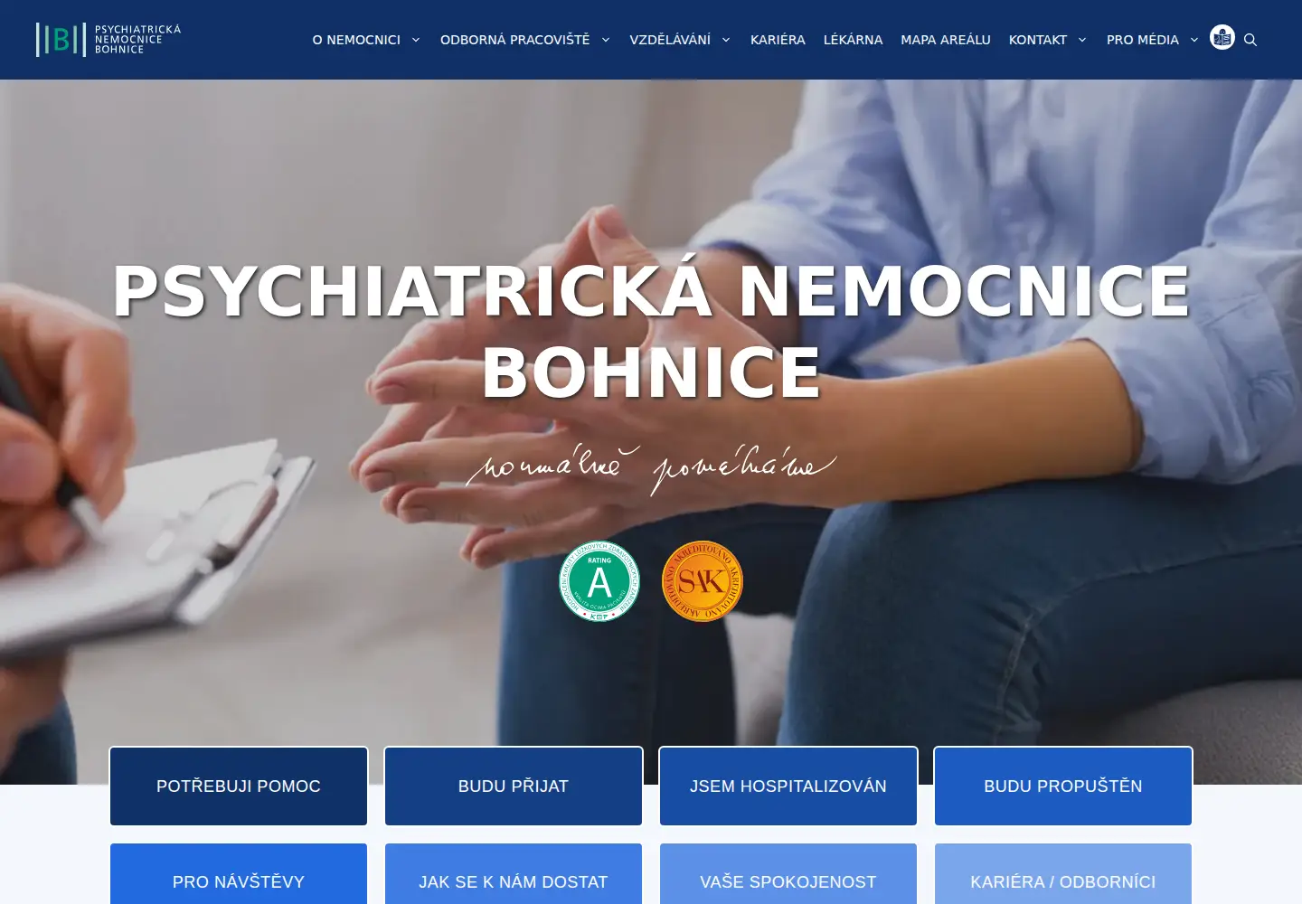 Screenshot of bohnice.cz