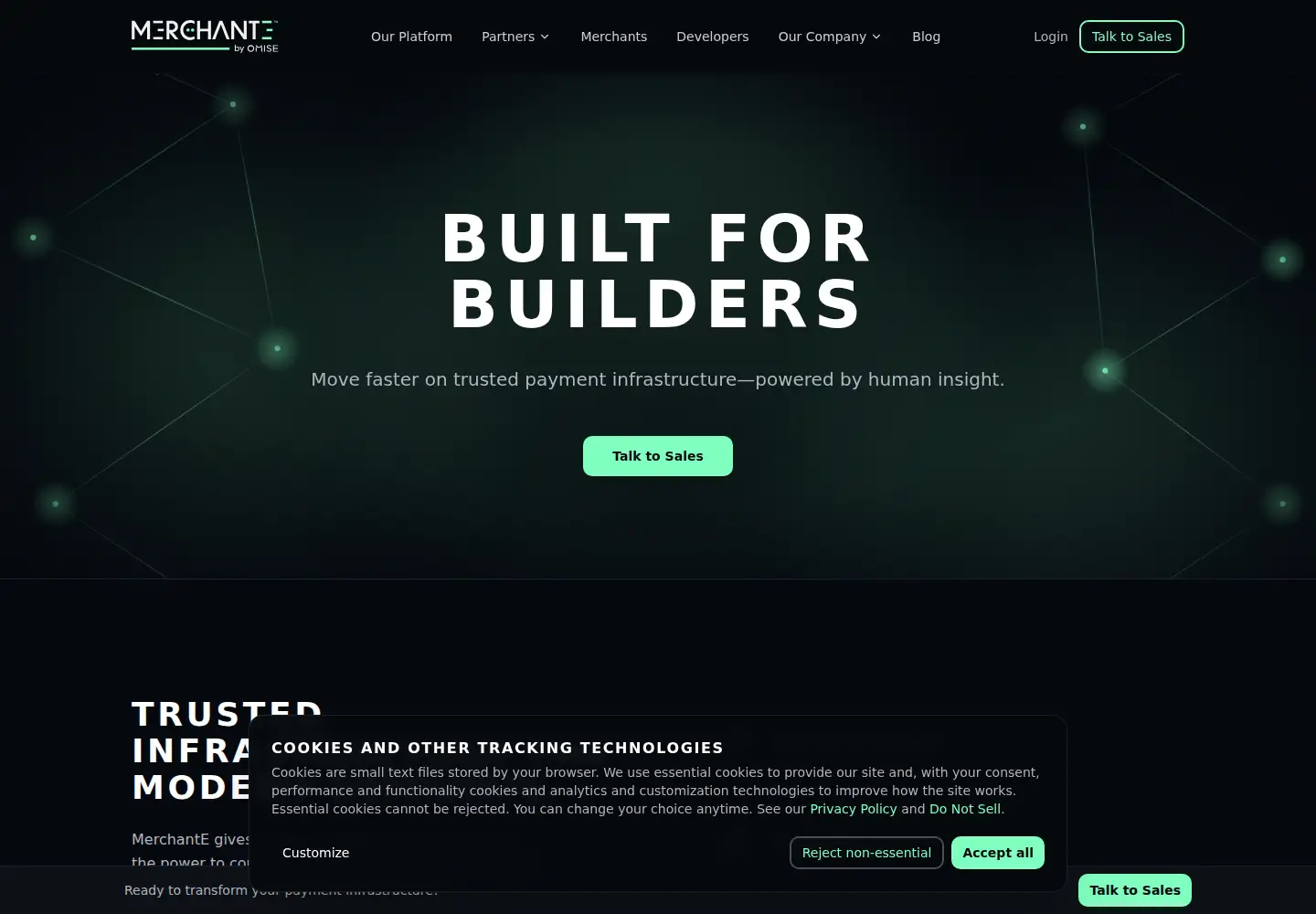 Screenshot of merchante.com