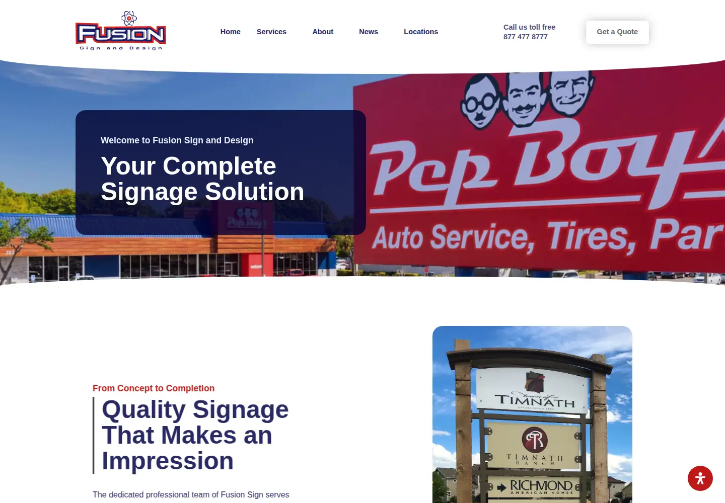 Screenshot of fusionsign.com