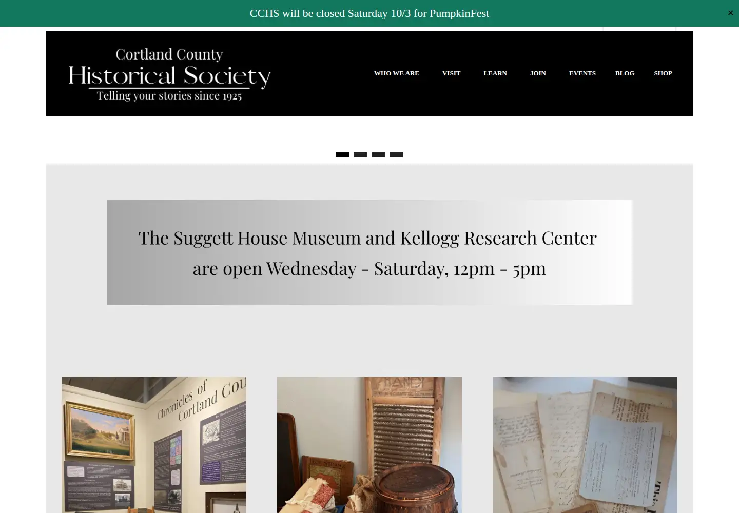 Screenshot of cortlandhistory.org