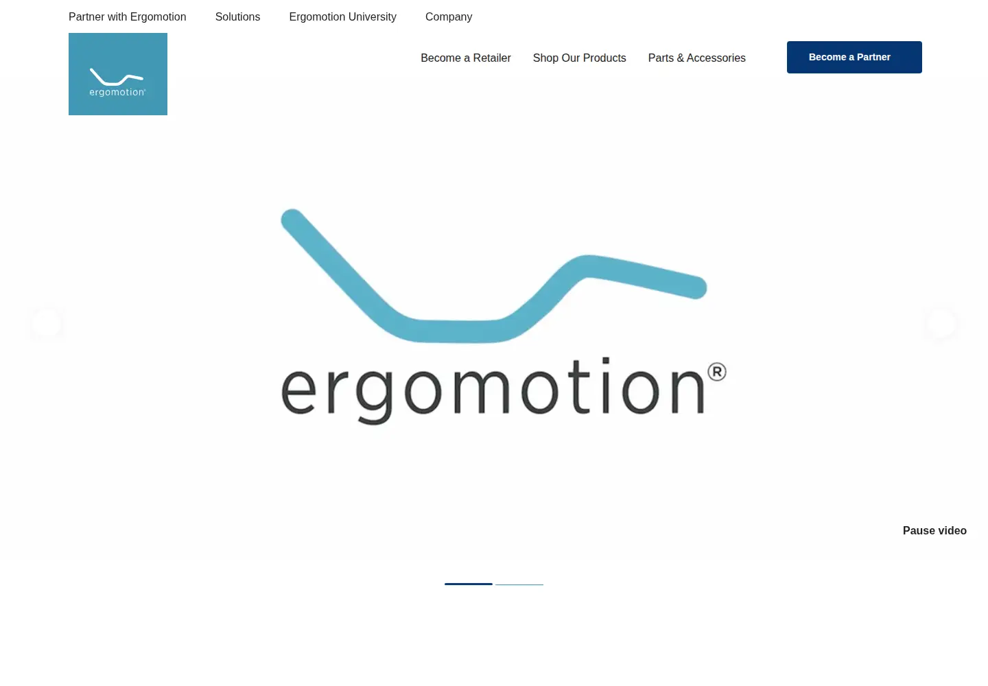 Screenshot of ergomotion.com