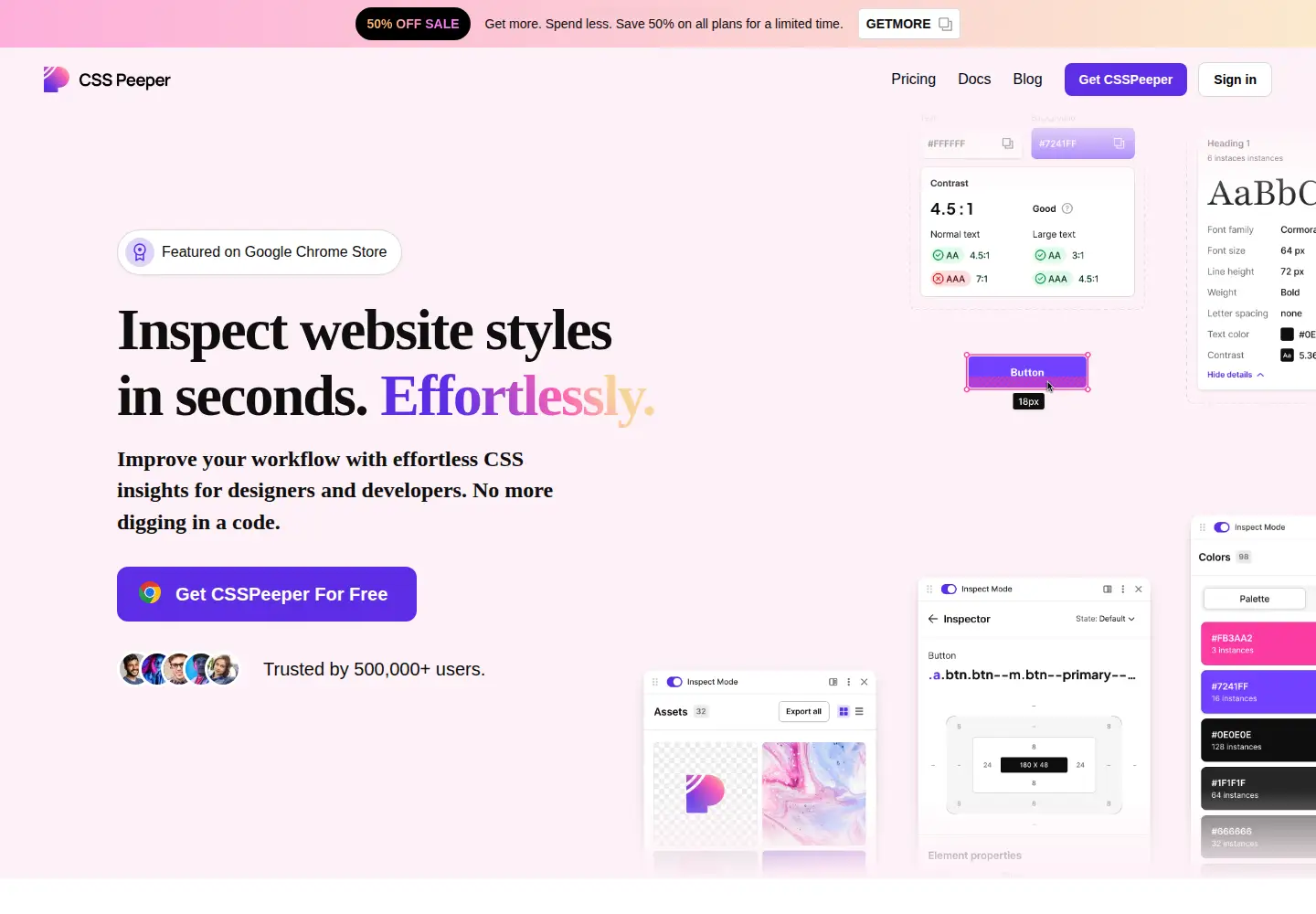 Screenshot of csspeeper.com