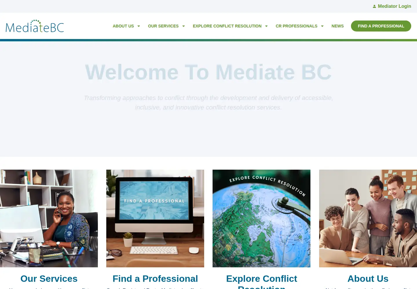 Screenshot of mediatebc.com