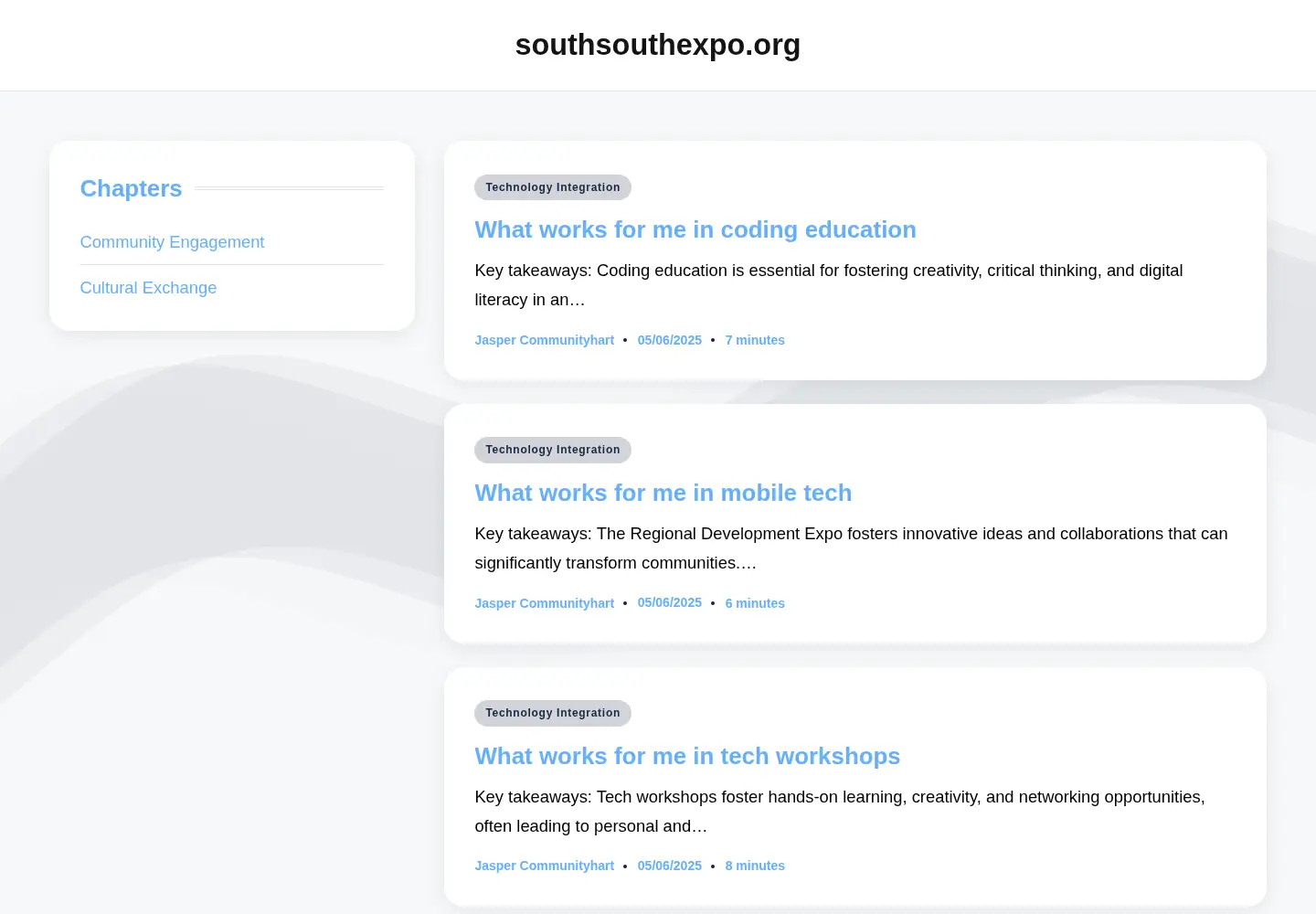 Screenshot of southsouthexpo.org