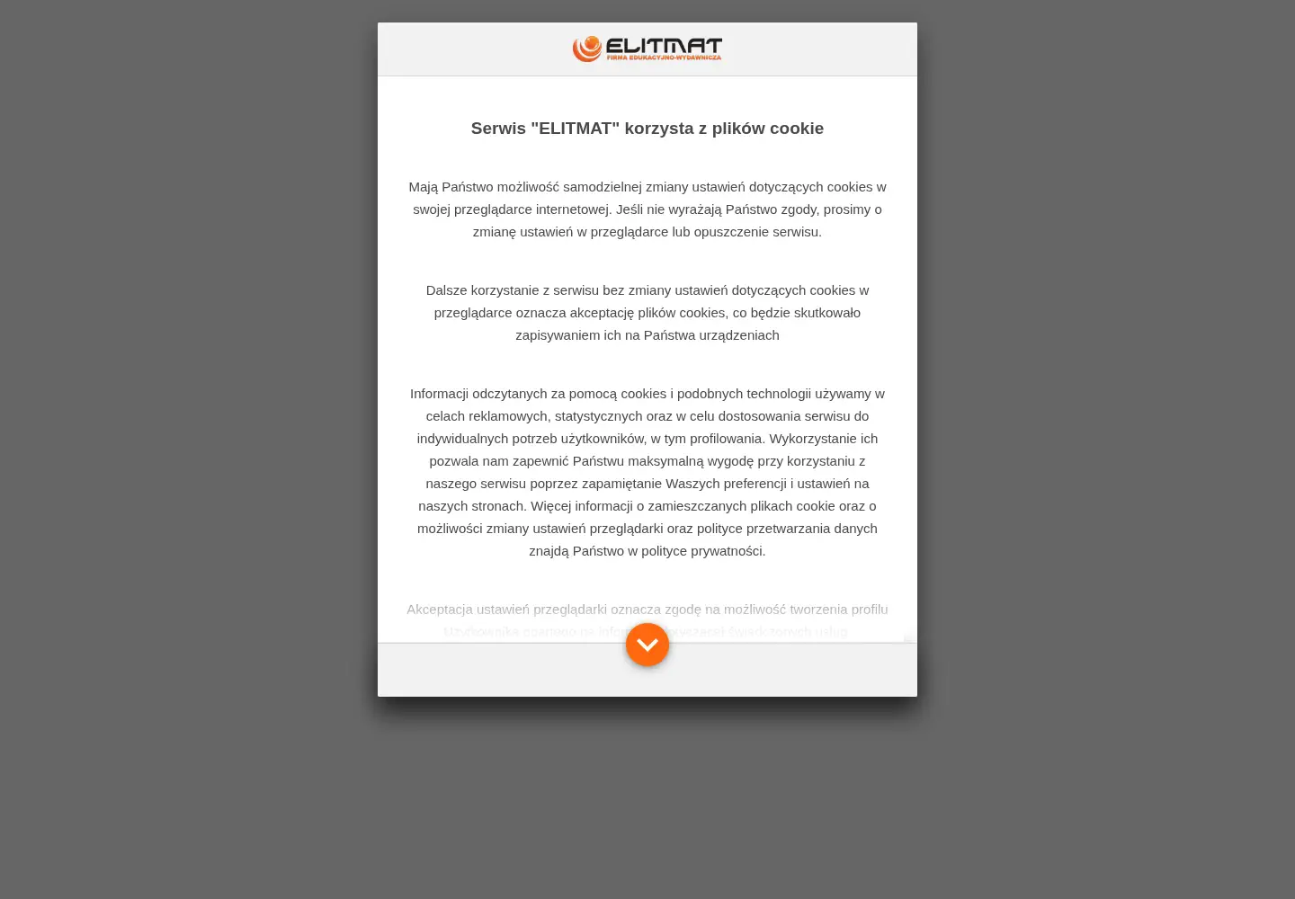 Captured homepage of elitmat.pl in the current scan