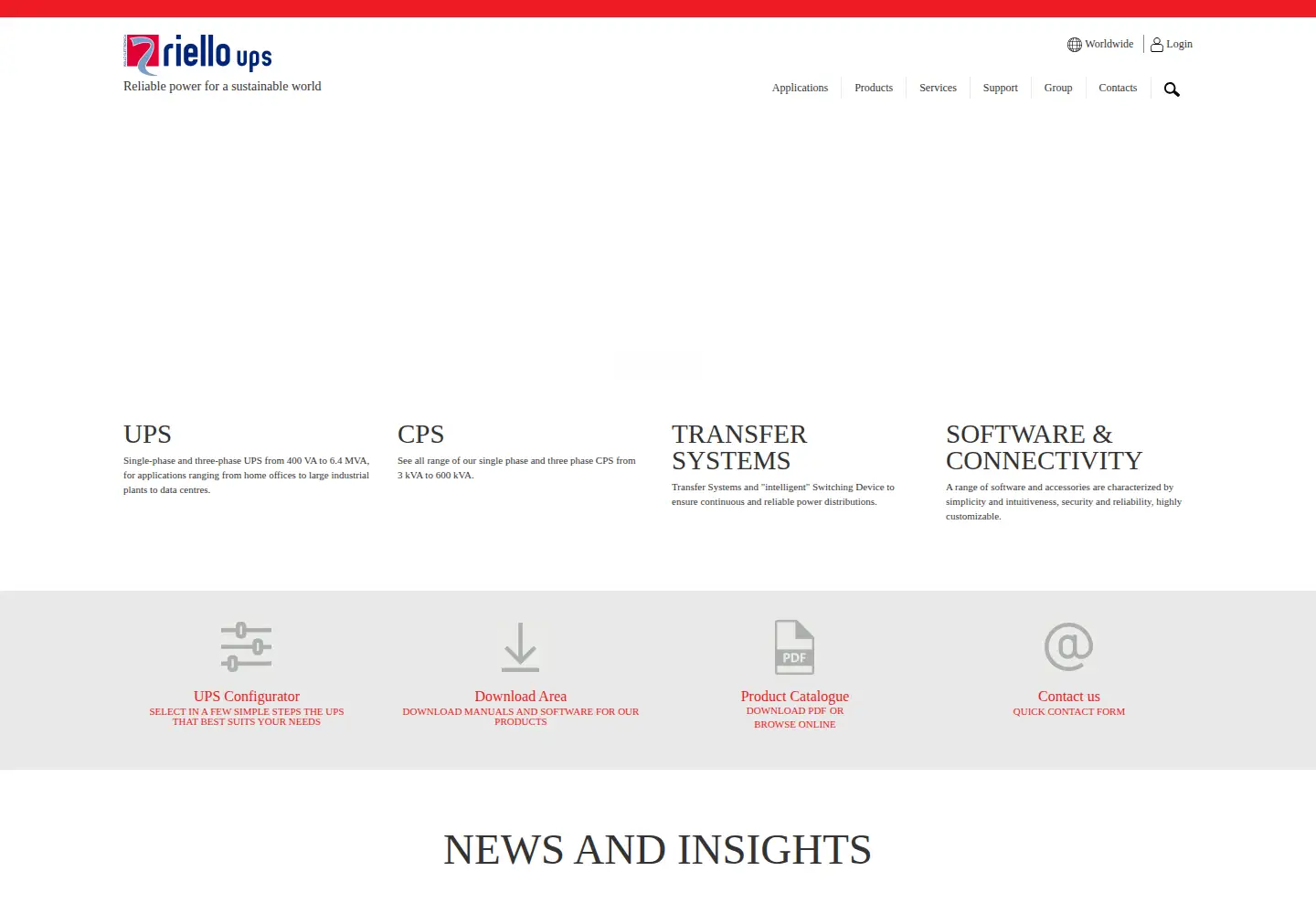 Screenshot of riello-ups.com
