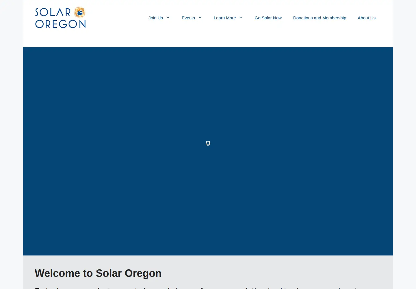 Captured homepage of solaroregon.org in the current scan
