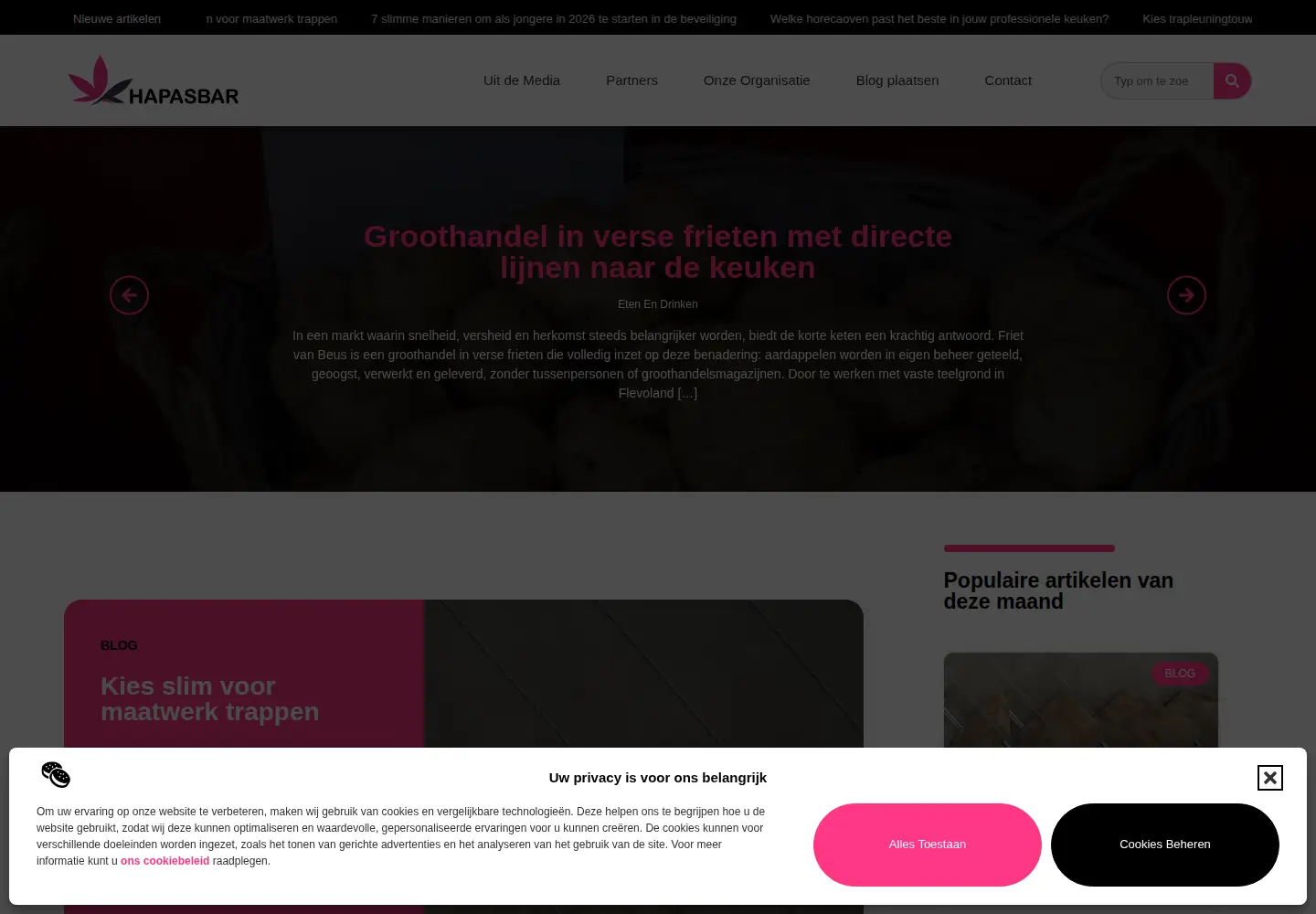 Screenshot of hapasbar.nl